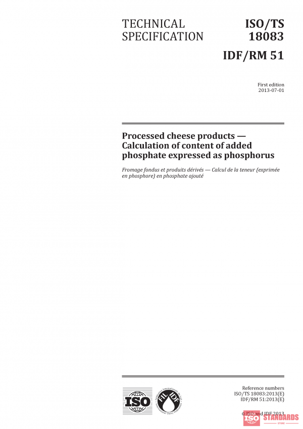 ISO/TS 18083:2013 PDF