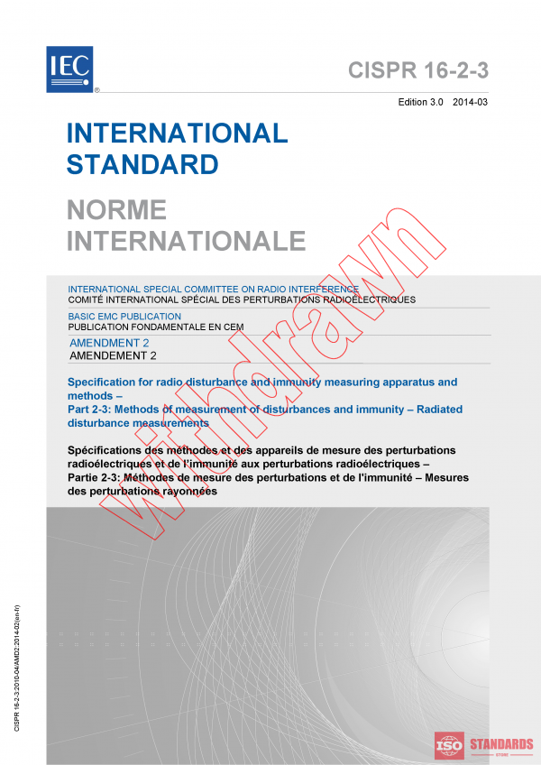 CISPR 16-2-3:2010/AMD2:2014 PDF