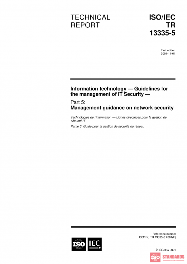 ISO/IEC TR 13335-5:2001 PDF