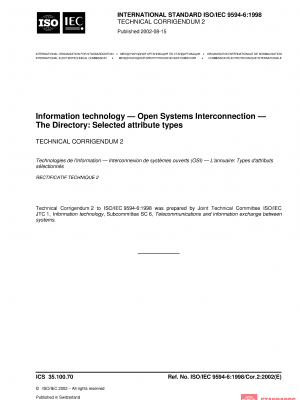 ISO/IEC 9594-6:1998/Cor 2:2002 PDF