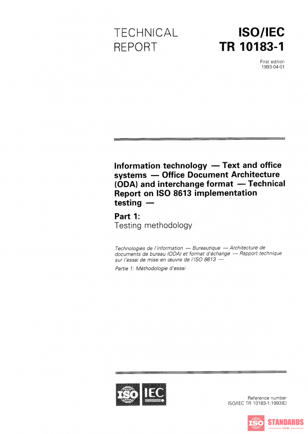 ISO/IEC TR 10183-1:1993 PDF