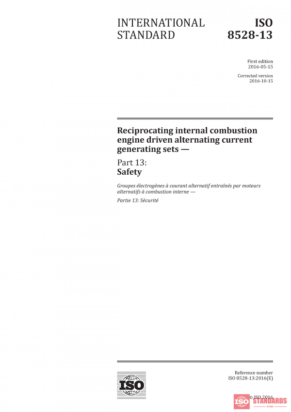 ISO 8528-13:2016 PDF
