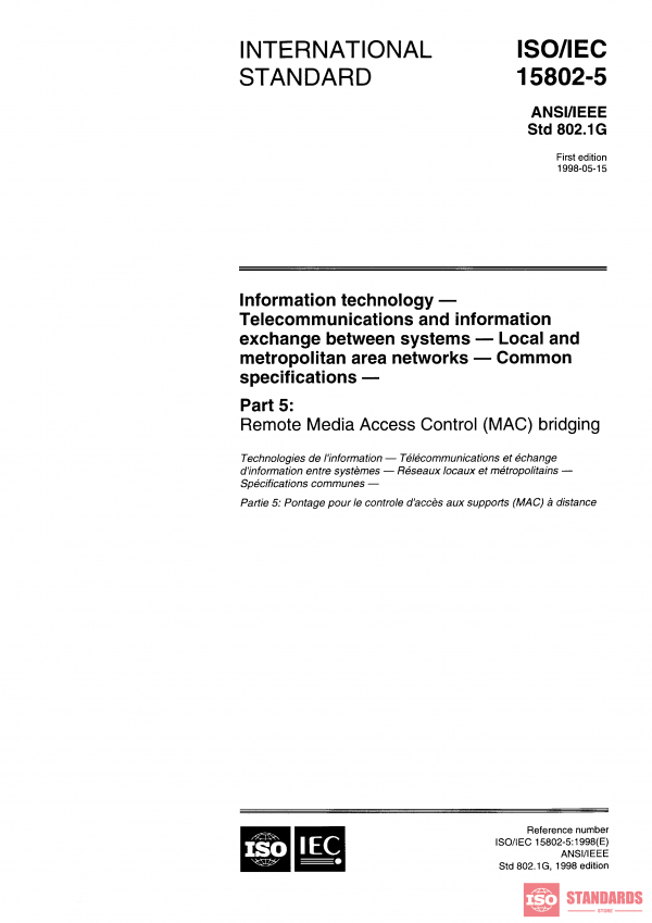 ISO/IEC 15802-5:1998 PDF
