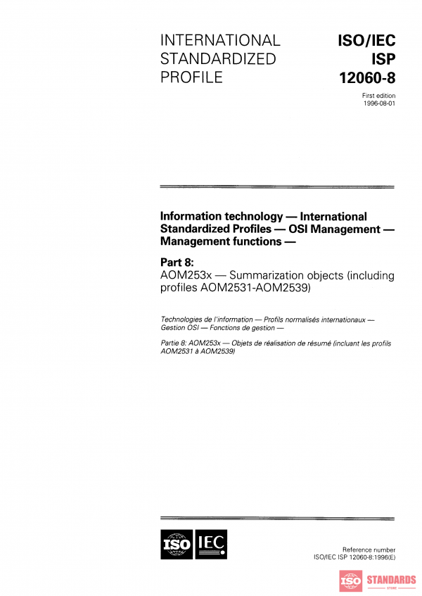 ISO/IEC ISP 12060-8:1996 PDF