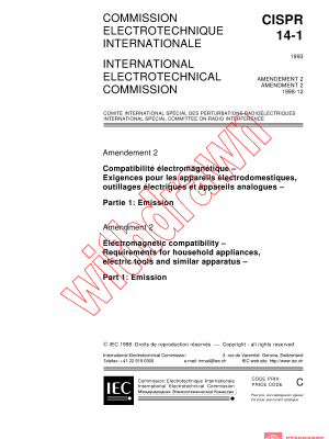 CISPR 14-1:1993/AMD2:1998 PDF