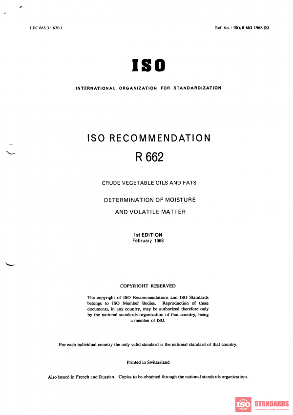 ISO/R 662:1968 PDF