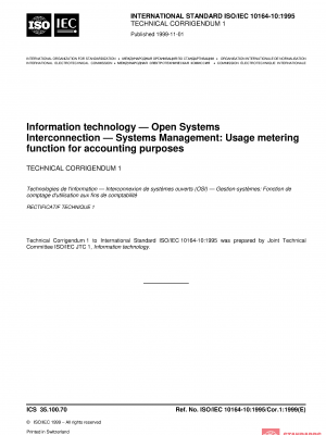 ISO/IEC 10164-10:1995/Cor 1:1999 PDF