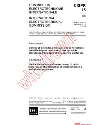 CISPR 15:2000/AMD1:2001 PDF