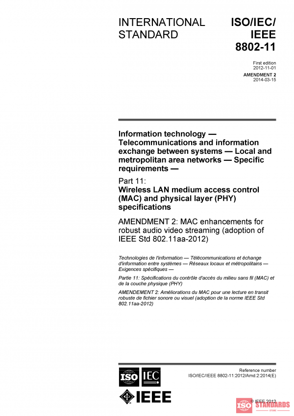ISO/IEC/IEEE 8802-11:2012/AMD2:2014 PDF