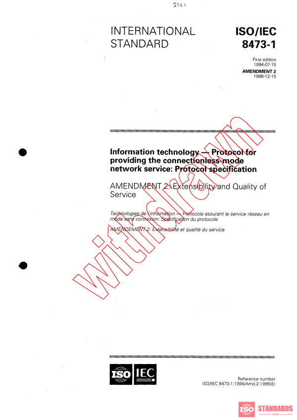ISO/IEC 8473-1:1994/AMD2:1996 PDF