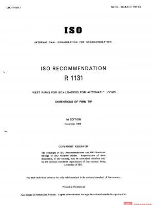 ISO/R 1131:1969 PDF