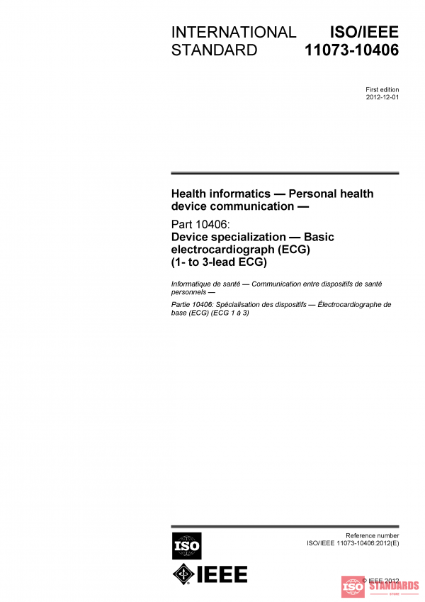 ISO/IEEE 11073-10406:2012 PDF
