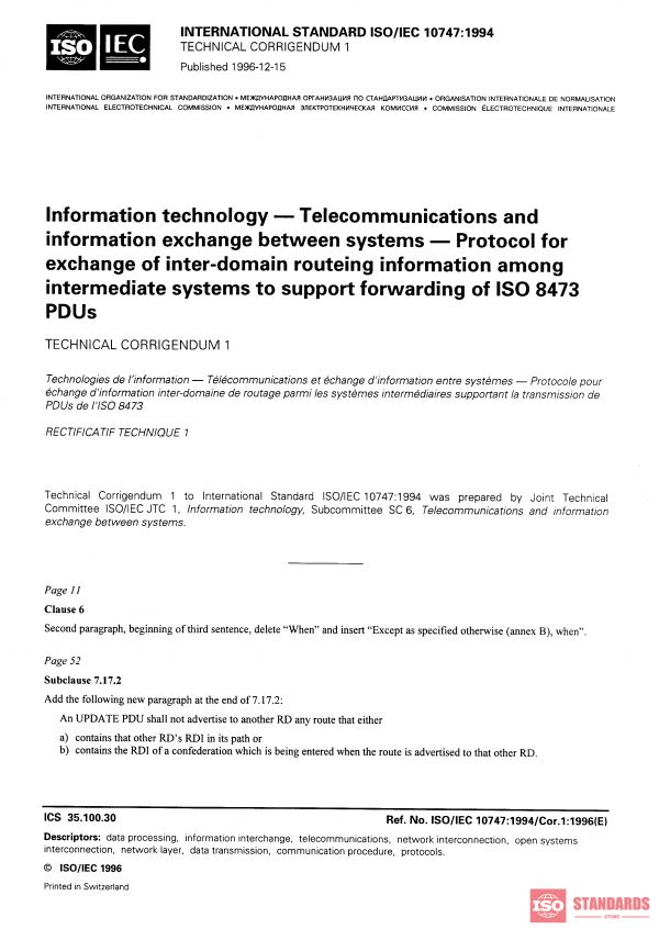 ISO/IEC 10747:1994/COR1:1996 PDF