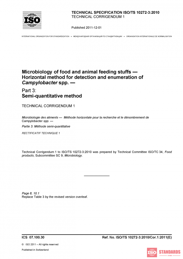ISO/TS 10272-3:2010/Cor 1:2011 PDF