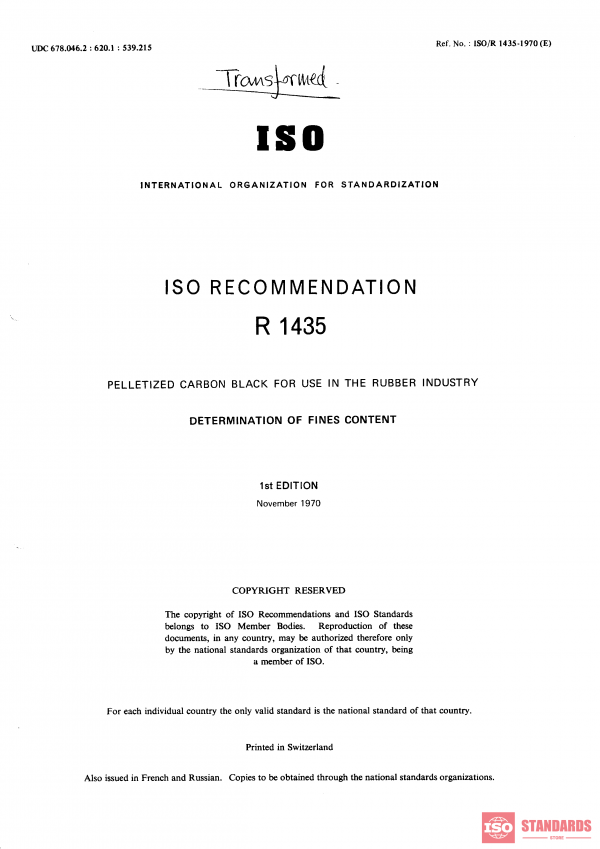 ISO/R 1435:1970 PDF