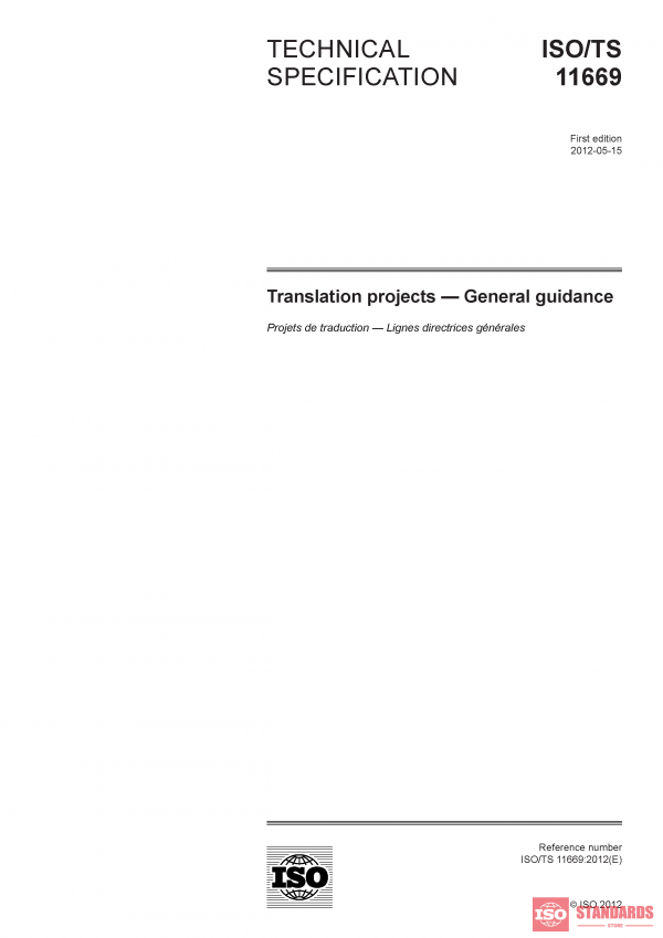 ISO/TS 11669:2012 PDF