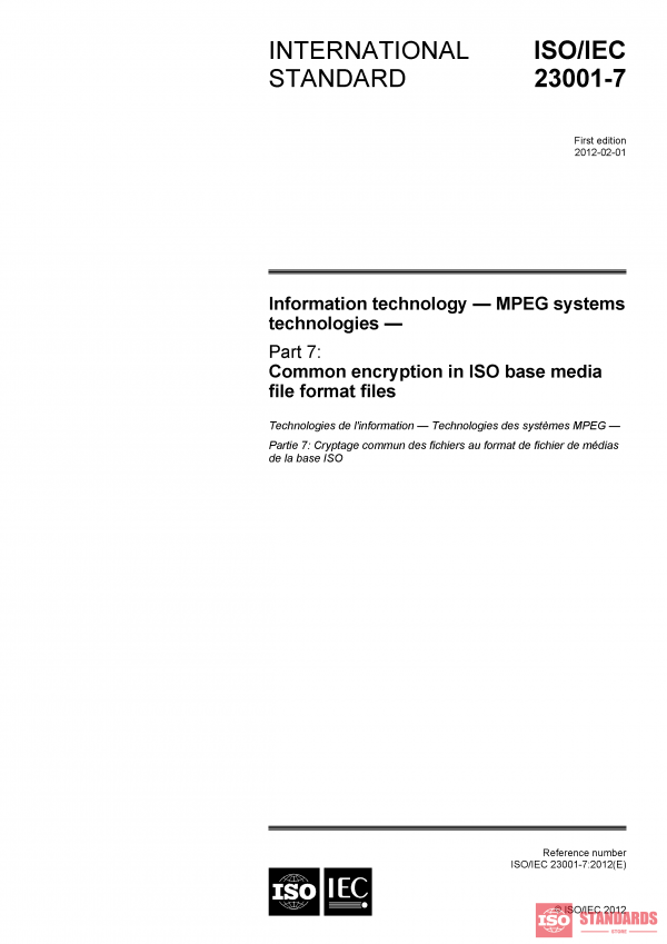 ISO/IEC 23001-7:2012 PDF