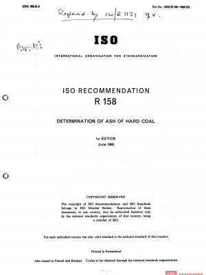 ISO/R 158:1960 PDF