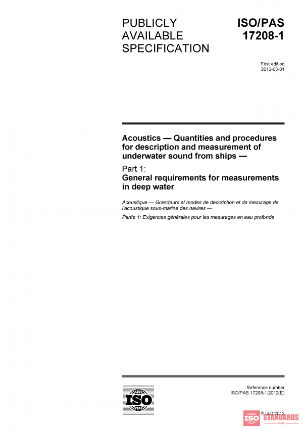 ISO/PAS 17208-1:2012 PDF