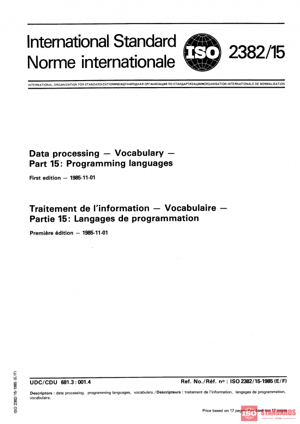 ISO 2382-15:1985 PDF