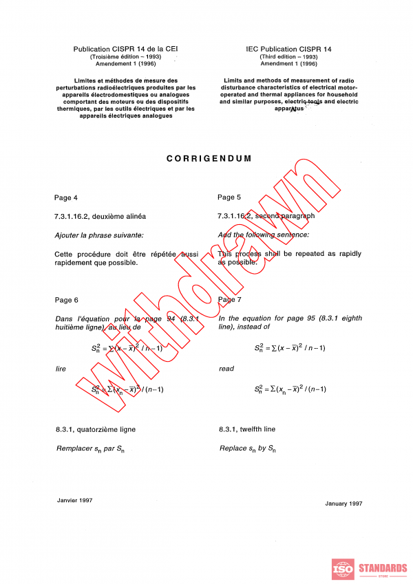CISPR 14:1993/AMD1:1996/COR1:1997 PDF