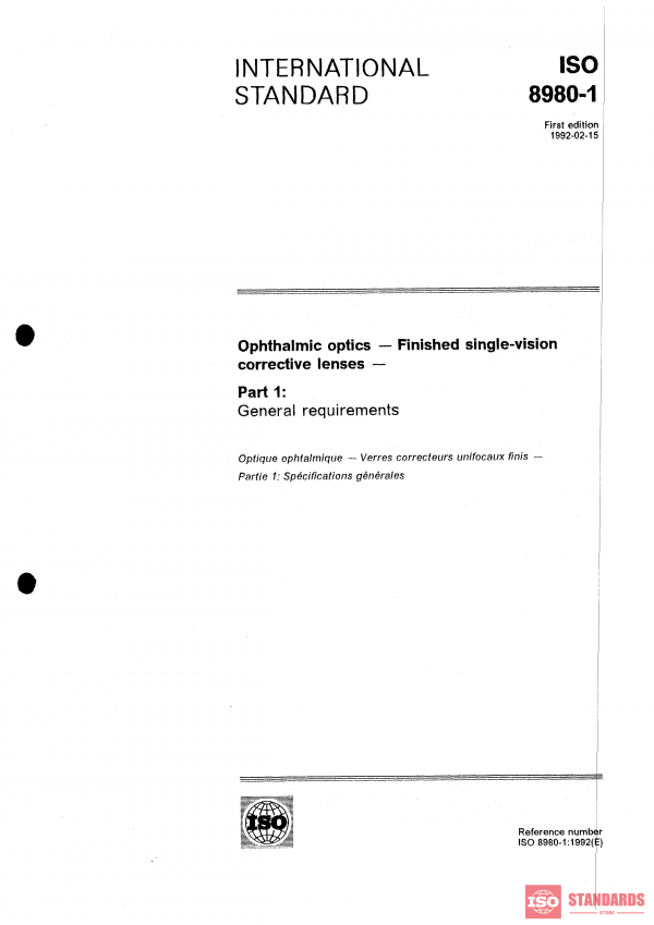 ISO 8980-1:1992 PDF