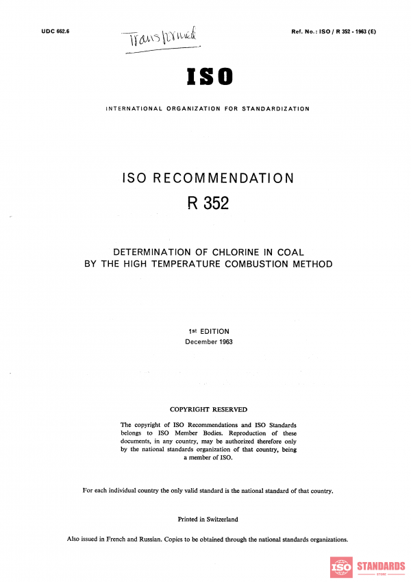 ISO/R 352:1963 PDF