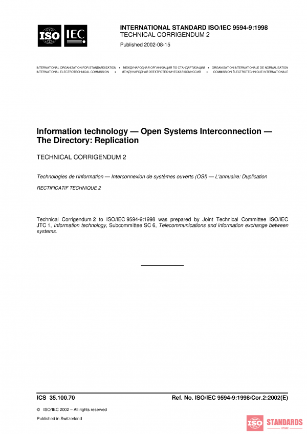 ISO/IEC 9594-9:1998/Cor 2:2002 PDF