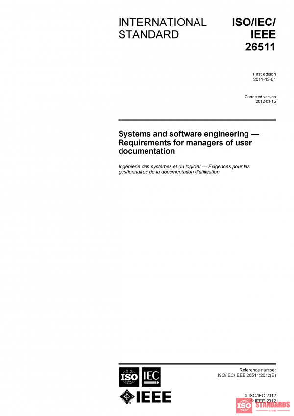 ISO/IEC/IEEE 26511:2011 PDF