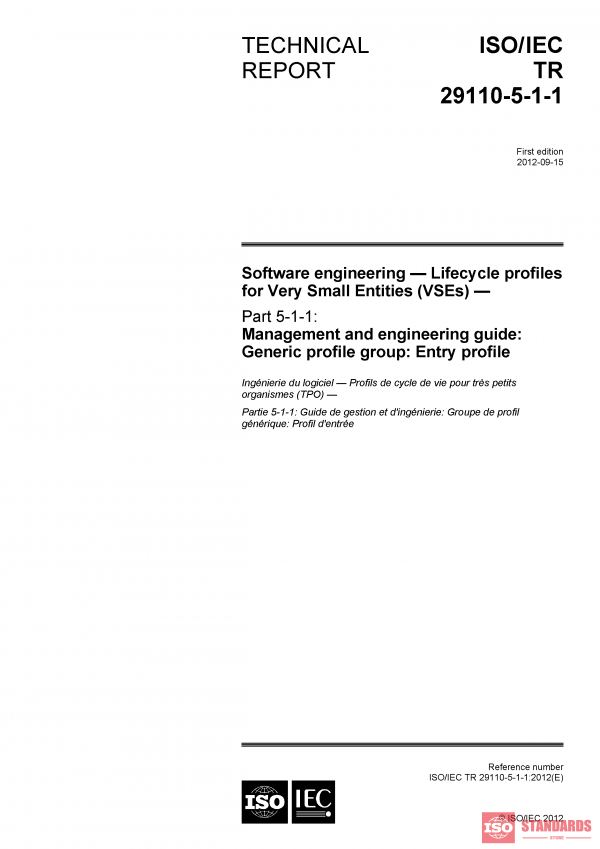 ISO/IEC TR 29110-5-1-1:2012 PDF