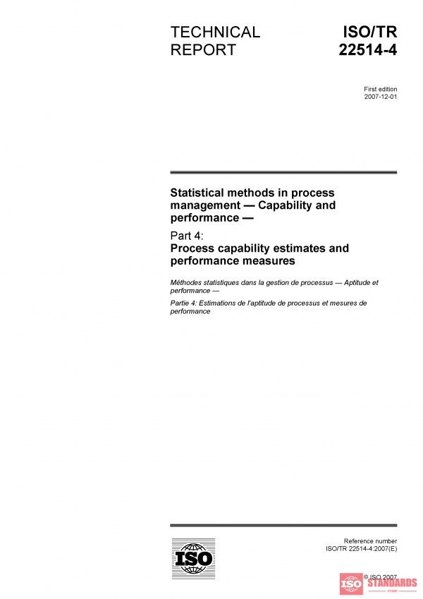 ISO/TR 22514-4:2007 PDF