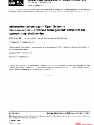 ISO/IEC 10164-3:1993/Amd 1:1996/Cor 1:1996 PDF