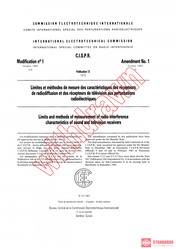 CISPR 13:1975/AMD1:1983 PDF