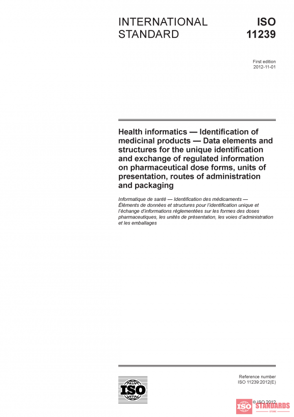 ISO 11239:2012 PDF
