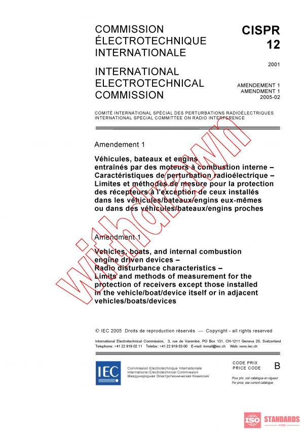 CISPR 12:2001/AMD1:2005 PDF