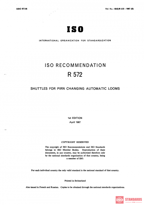 ISO/R 572:1967 PDF