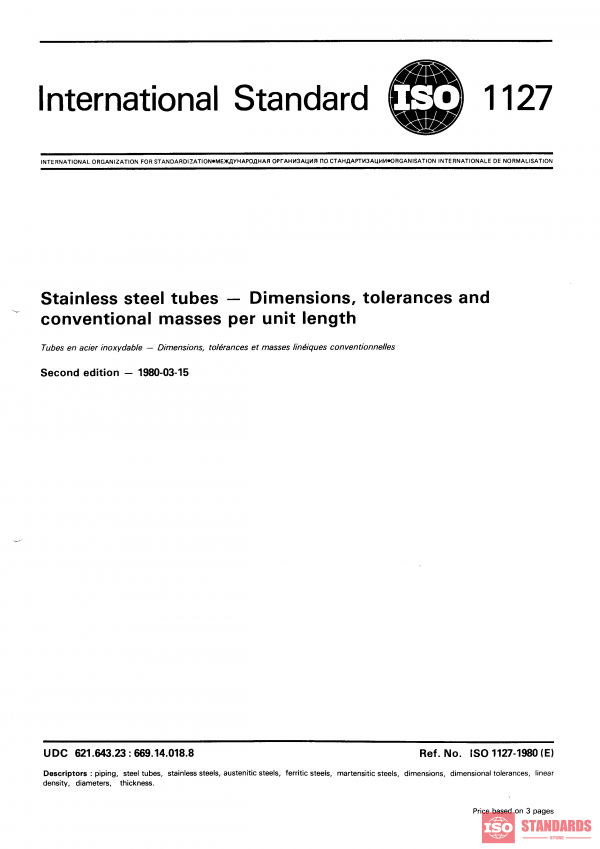 ISO 1127:1980 PDF