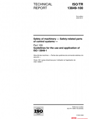ISO/TR 13849-100:2000 PDF