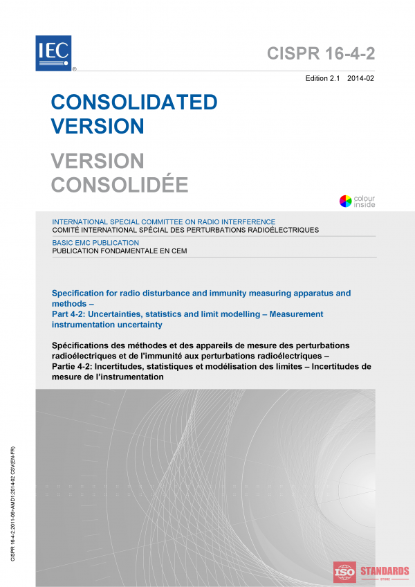 CISPR 16-4-2:2011+AMD1:2014 CSV PDF