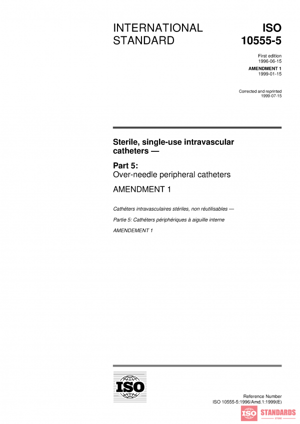 ISO 10555-5:1996/Amd 1:1999 PDF