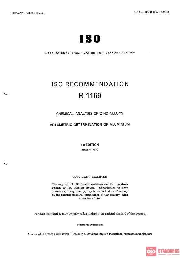 ISO/R 1169:1970 PDF