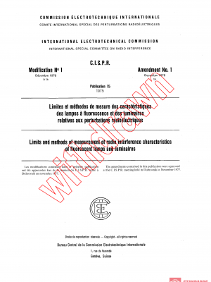CISPR 15:1975/AMD1:1978 PDF