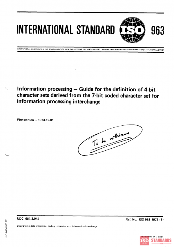 ISO 963:1973 PDF