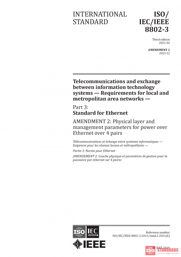 ISO/IEC/IEEE 8802-3:2021/Amd 2:2021 PDF