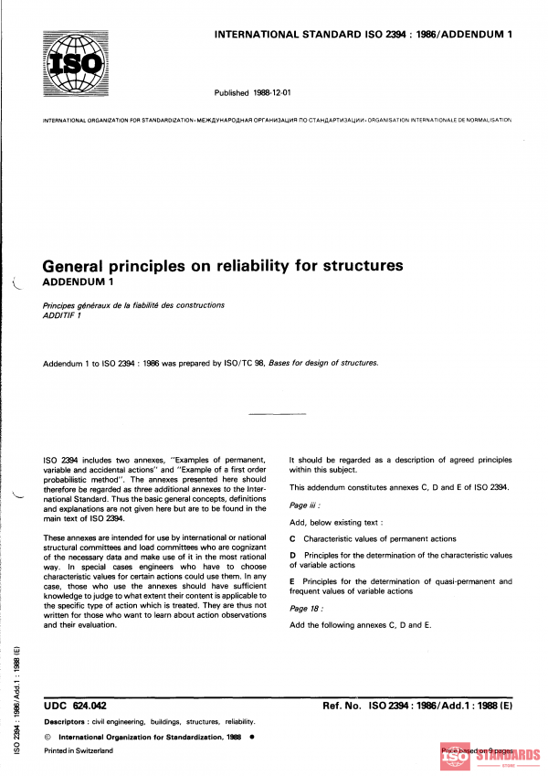 ISO 2394:1986/Add 1:1988 PDF