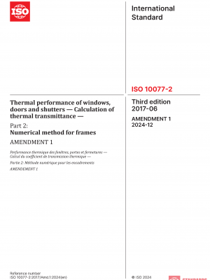 ISO 10077-2:2017/Amd 1:2024 PDF