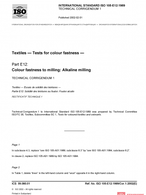 ISO 105-E12:1989/Cor 1:2002 PDF