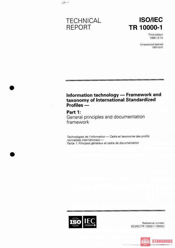 ISO/IEC TR 10000-1:1995 PDF