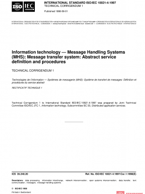 ISO/IEC 10021-4:1997/Cor 1:1998 PDF