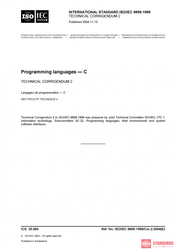 ISO/IEC 9899:1999/Cor 2:2004 PDF